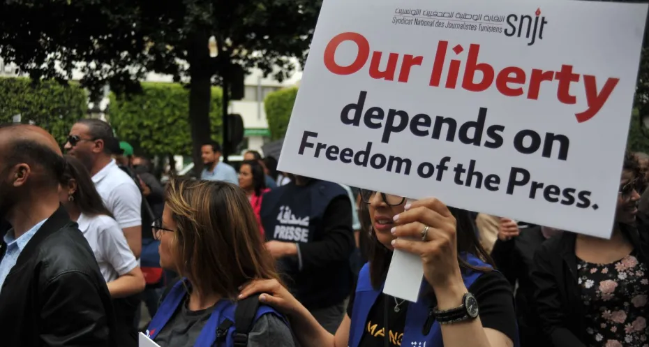 Protest for press freedom